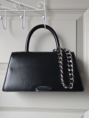 Black Top-Handle Chain Bag - Women